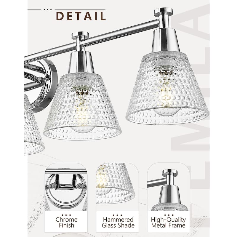 37.4" 5-Light Bathroom Light Fixtures