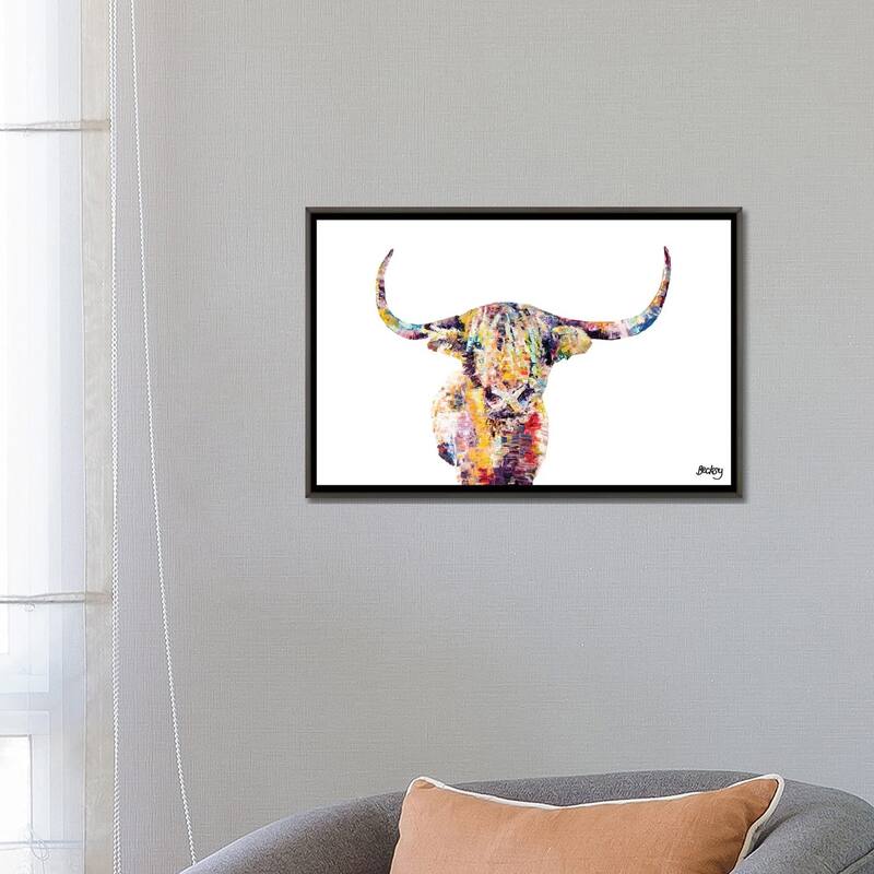 iCanvas "Highland Cow" by Becksy Framed