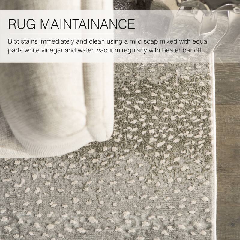 Silver Orchid Axis Animal Print Spotted Area Rug