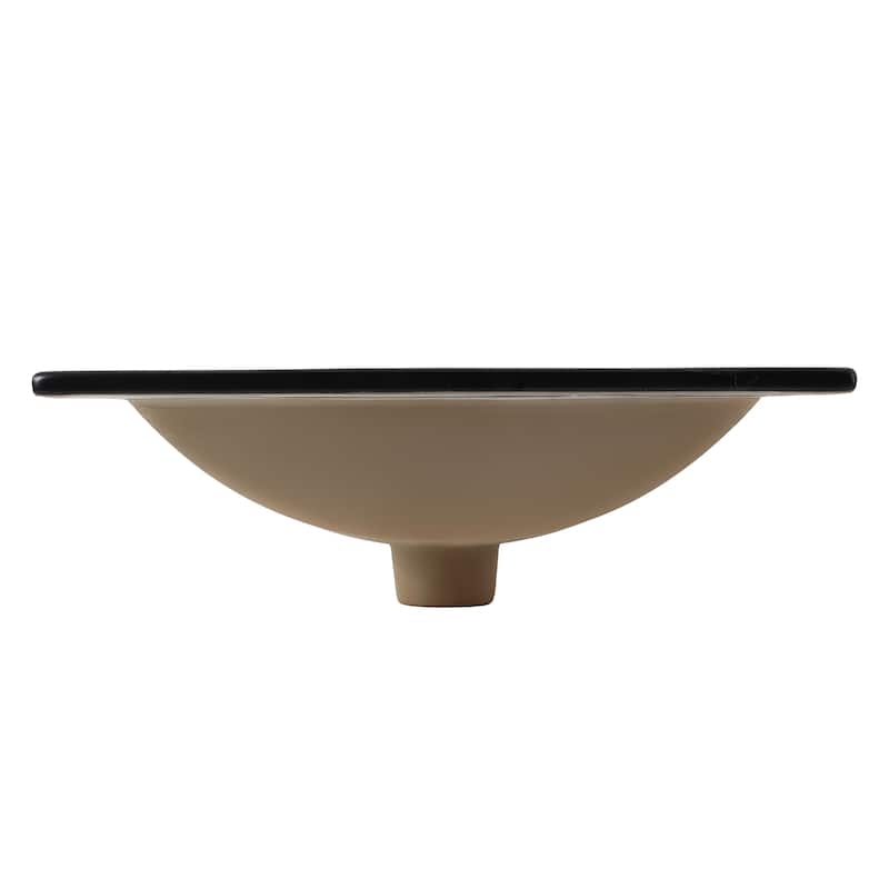 Aubert 3-Hole Classic Contemporary Rectangular Ceramic Single Sink Basin Vanity Top, by JONATHAN Y