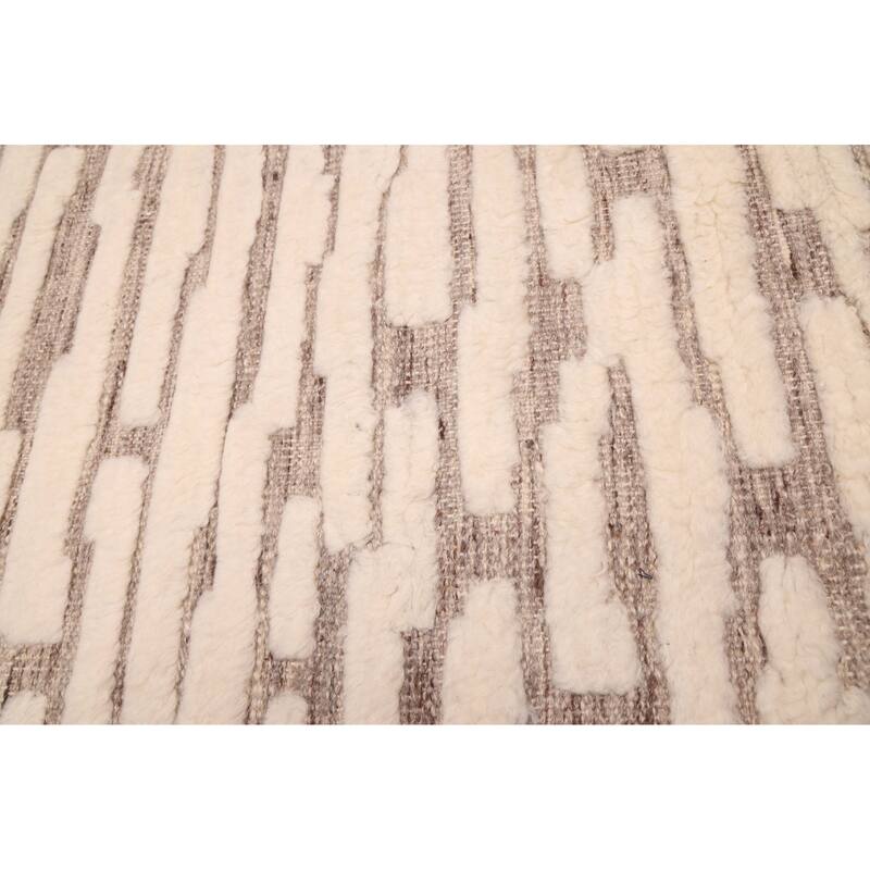 ECARPETGALLERY Hand-knotted Looma Cream Wool Rug - 7'11 x 10'3