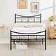 preview thumbnail 3 of 7, VECELO Metal Platform Kids Bed Frame with Headboard,Twin Size Bed Set of 2