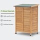 preview thumbnail 42 of 43, Mcombo Outdoor Wood Storage Cabinet, Small Size Garden Wooden Tool Shed with Double doors, Outside Tools Cabinet 0985CR