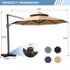 preview thumbnail 14 of 42, Crestlive Products 12ft Round Double Top Cantilever Patio Umbrella with 7-position Adjustment