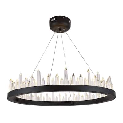 Elegant Lighting Malta 26" Wide Integrated LED Ring Chandelier