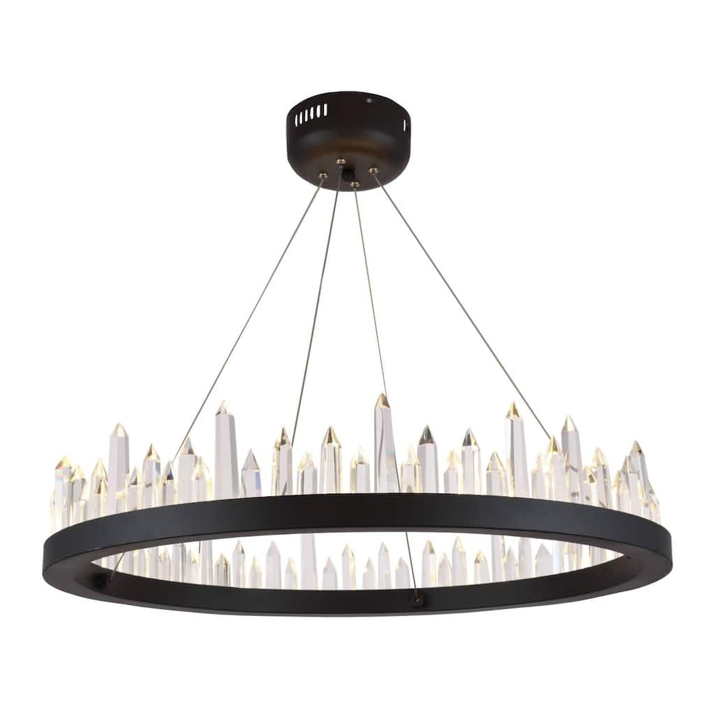 Elegant Lighting Malta 26" Wide Integrated LED Ring Chandelier
