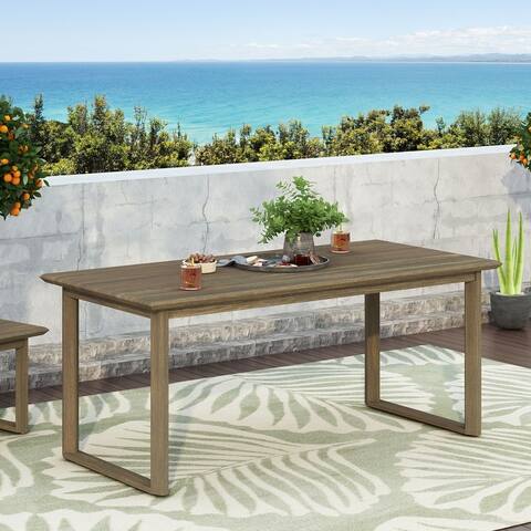 Nibley Outdoor Acacia Wood Outdoor Dining Table by Christopher Knight Home - 71.00"L x 34.00"W x 30.00"H