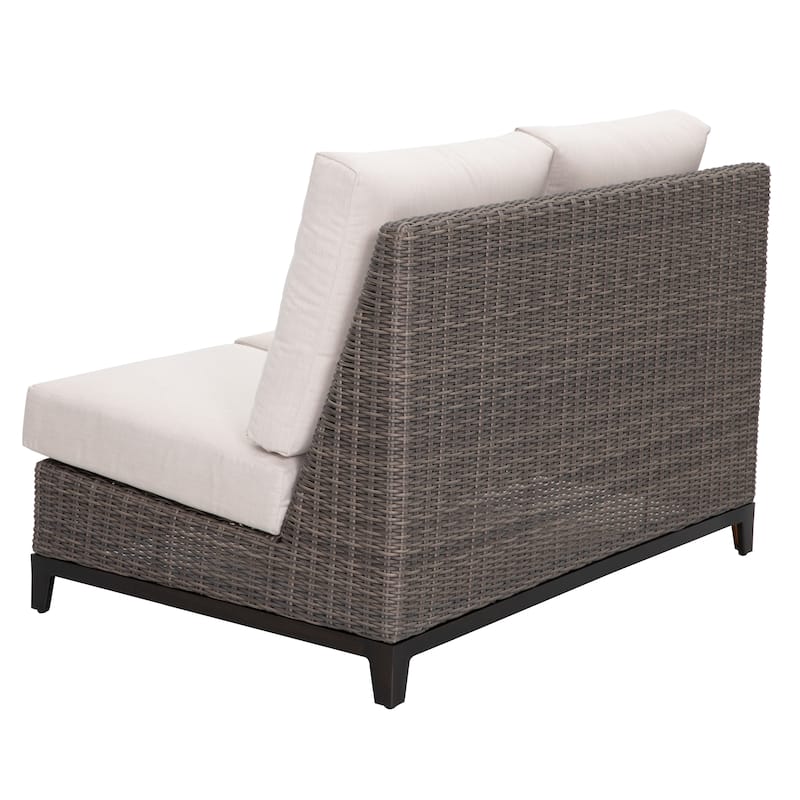 Beaufort 4-Piece Outdoor Wicker and Aluminum Sectional Sofa