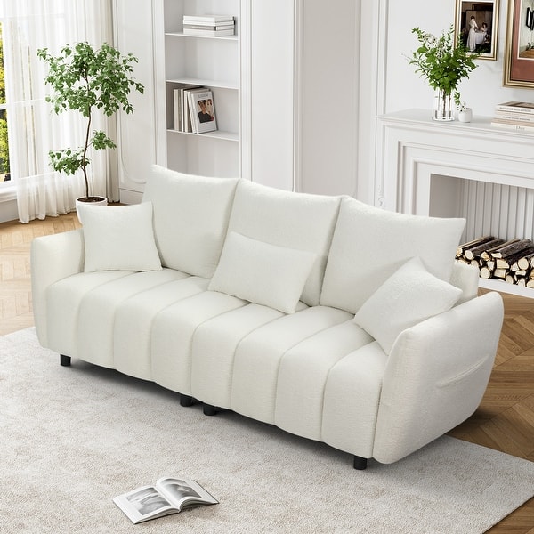kleiner beistelltisch mit schubladen Fine Life Pro Couchtisch Wolkenförmiger Couchtisch, Schubladen, Ablagen, 97x45x43,5 cm, für Wohnzimmer, weiches & modernes Design Einlegeböden:4 x Einlegeböden