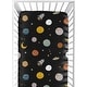 preview thumbnail 1 of 4, Sweet Jojo Designs Black Space Themed Boy Fitted Crib Sheet -Moon & Stars, Whimsical, Outerspace, Galaxy Planets, Rockets, Moons