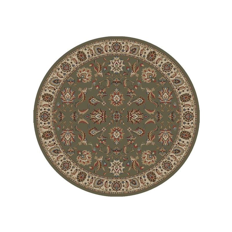 Hometown Ambassador Traditional Area Rug - 7'10" Round - Sage