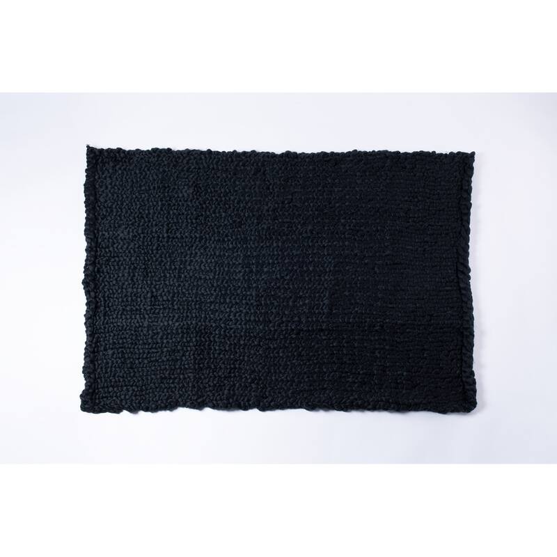 Hannelle Acrylic Wool Blend Chunky Knit Throw Blanket