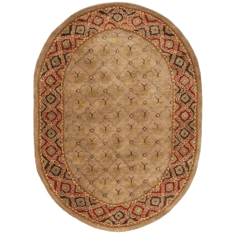 SAFAVIEH Handmade Classic Fationa Traditional Oriental Wool Rug - 2'3" x 4' Oval - Slate/Rust