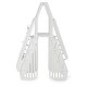 preview thumbnail 2 of 4, Vinyl Works AF Adjustable 24 Inch Gated Entry Above Ground Pool Ladder, White - 77