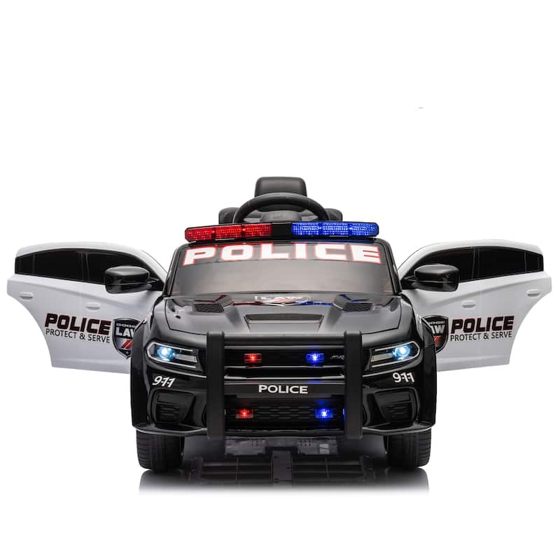 Licensed Dodge Charger,12v Kids ride on police car W/Parents Remote Control,Police car sticker,megaphone,three-speed