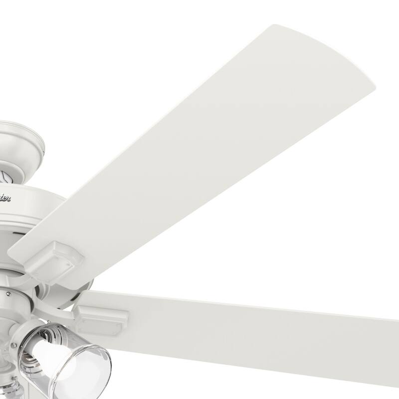 Hunter 60" Crestfield Ceiling Fan w/3-Light LED Light, Pull Chain - Farmhouse, Transitional, Rustic - Exclusive SureSpeed!