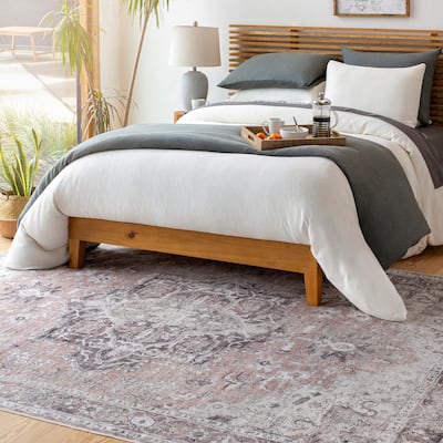 Livabliss Melite Traditional Medallion Machine Washable Area Rug
