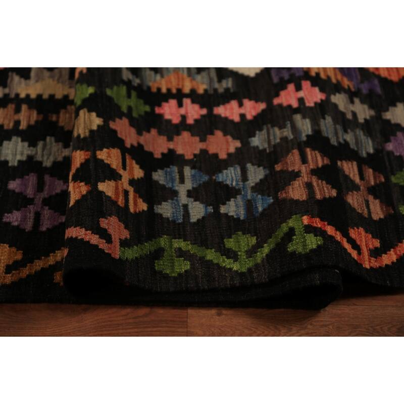 Kilim Oriental Large Rug Flatweave Wool Carpet - 10'0"x 16'4"