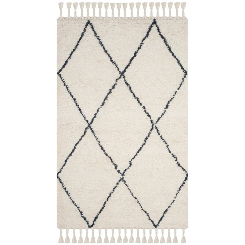 SAFAVIEH Handmade Casablanca Shag Veneta Tribal Moroccan Wool Rug