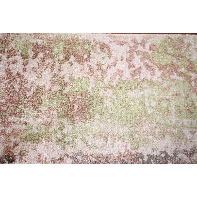 Multicolor Abstract Foyer Rug Hand-Knotted Modern Wool Carpet - 2'9"x 4'10"