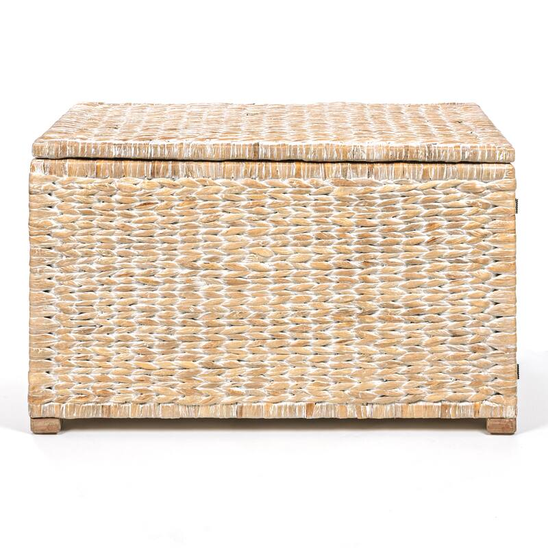 happimess Anada Wicker Weave 30" Storage Trunk, Natural
