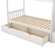 preview thumbnail 7 of 29, Twin Over Full/Twin Bunk Bed with Storage Shelves & Drawers, Wood Bunk Bed Frame with Safety Guardrails, Convertible Bottom Bed