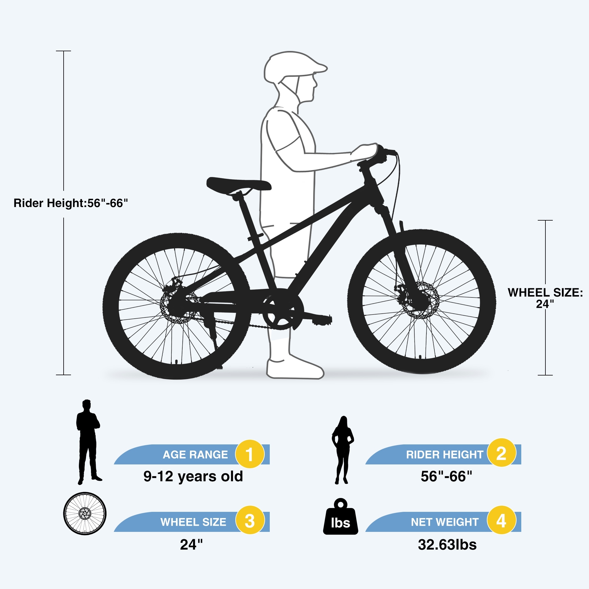 Mountain Bike 24 Inch MTB for Boys and Girls Age 9 12 Years On Sale Bed Bath Beyond 40377091
