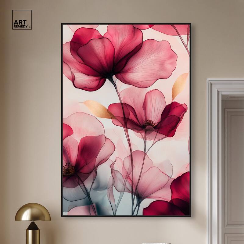 Chiffon Cherry Charm Canvas by Art Remedy