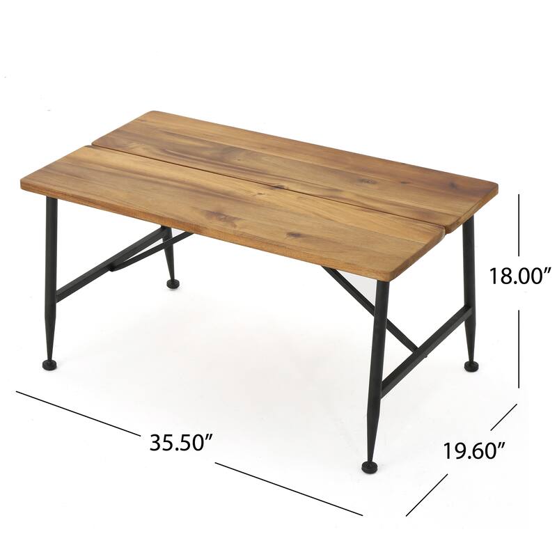 Ocala Industrial Wood Metal Coffee Table