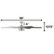 preview thumbnail 7 of 10, 56" Honeywell Kaliza Indoor Modern Ceiling Fan with Remote, Pewter