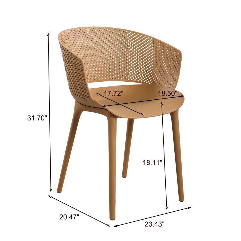 Christopher Knight Home - Gerald Modern Outdoor Plastic Dining Chair (Set of 2)