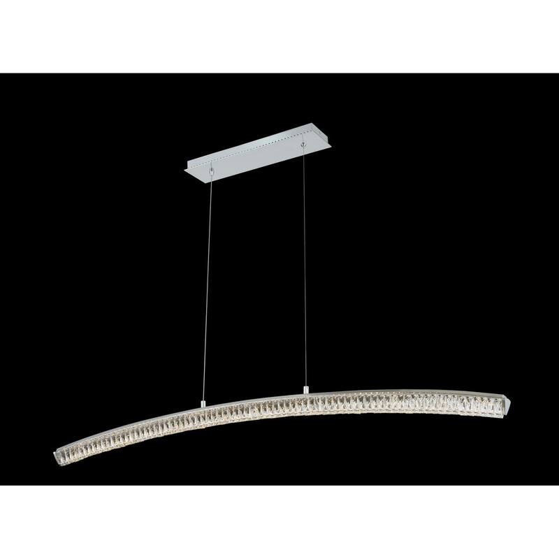 Allegri 035761-FR001 Aries 60" Wide LED Linear Chandelier with Firenze - Chrome