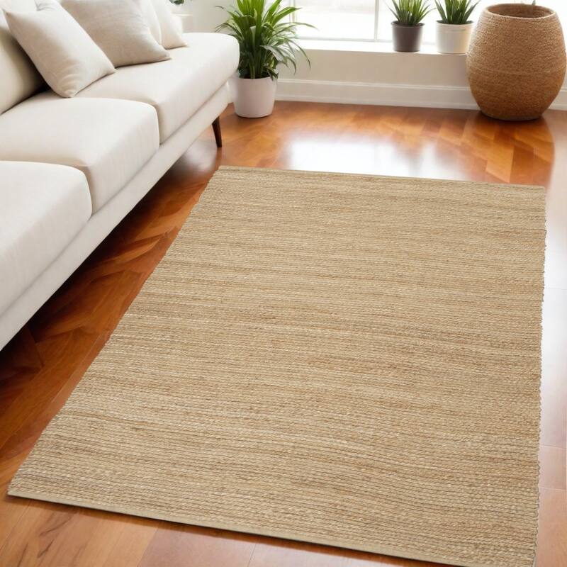 Lubet Woven Area Rug By HomeRoots - 84' X '60' X '0.5 - Natural - Rectangle