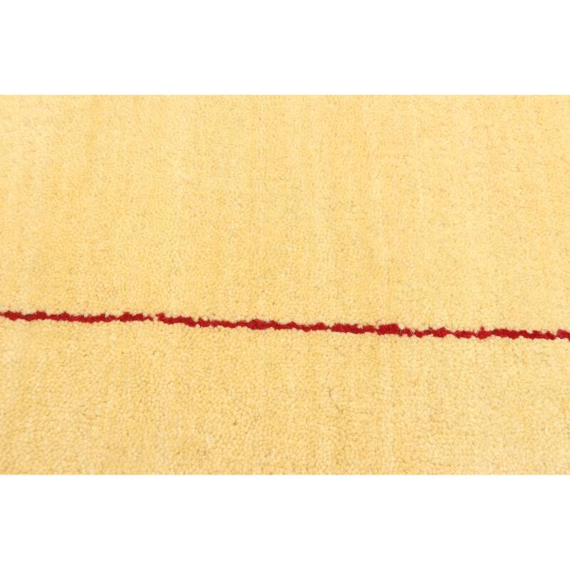 ECARPETGALLERY Hand Loomed Kashkuli Gabbeh Cream Wool Rug - 4'0 x 5'8