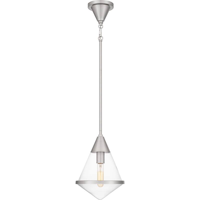Hidalgo 1-Light Brushed Nickel Mini Pendant Light