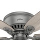 preview thumbnail 7 of 21, Hunter 52" Builder Low Profile Ceiling Fan with 3-Light Light Kit and Pull Chain - Casual, Traditional, Transitional