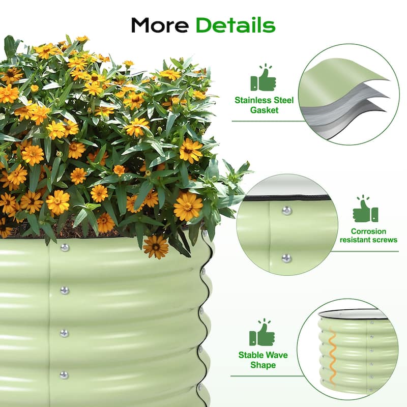 Aoodor Metal Raised Garden Bed