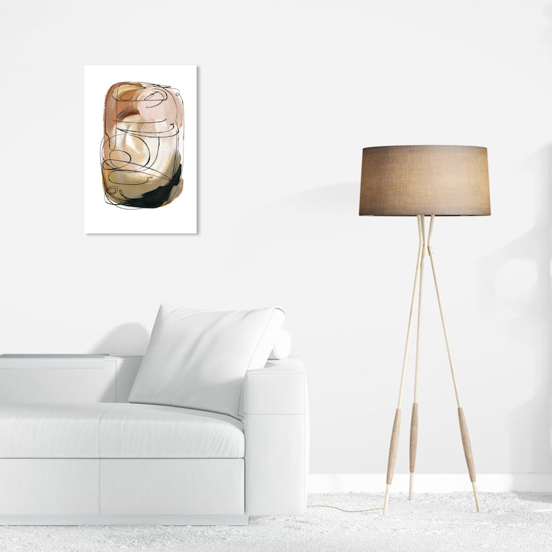 Wynwood Studio Canvas Abstract Neutral Aragonite White and Modern & Contemporary Wall Art Canvas Print - 24 x 16
