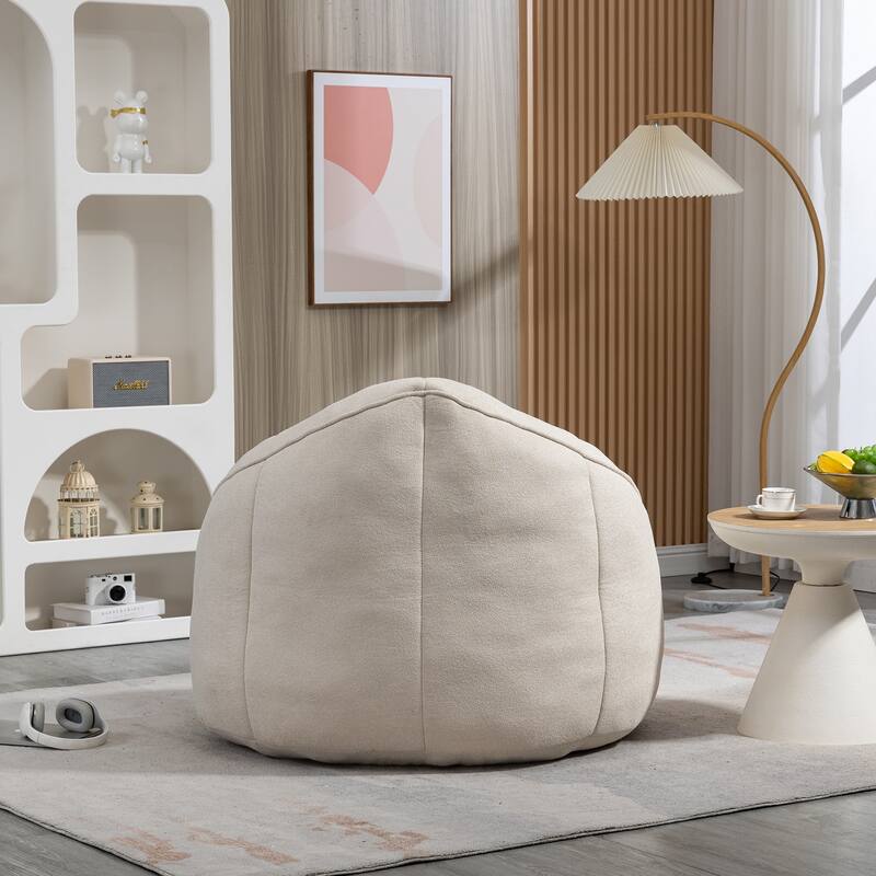 Roomfitters Bedding Bean Bag Sofa Chair - High Pressure Foam Bean Bag Chair for Adults with Padded Foam Padding and Footrest