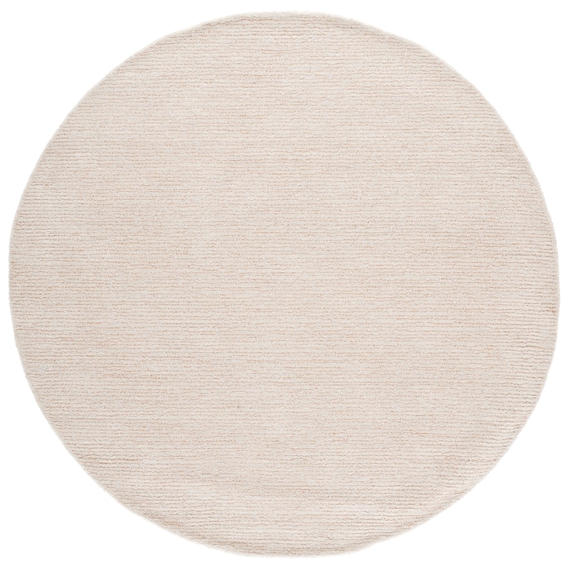 SAFAVIEH Handmade Abstract Rumena Contemporary Rug - 6' Round - Ivory/Beige