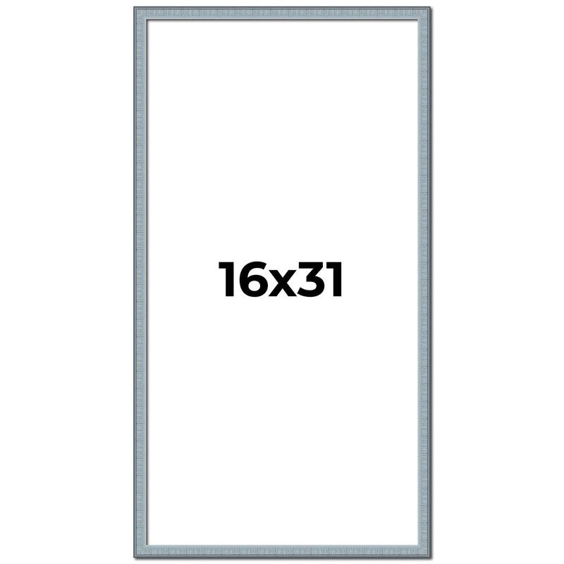 16x31 Frame Rustic Sky Blue Solid Wood Picture Frame | 0.75 Inch