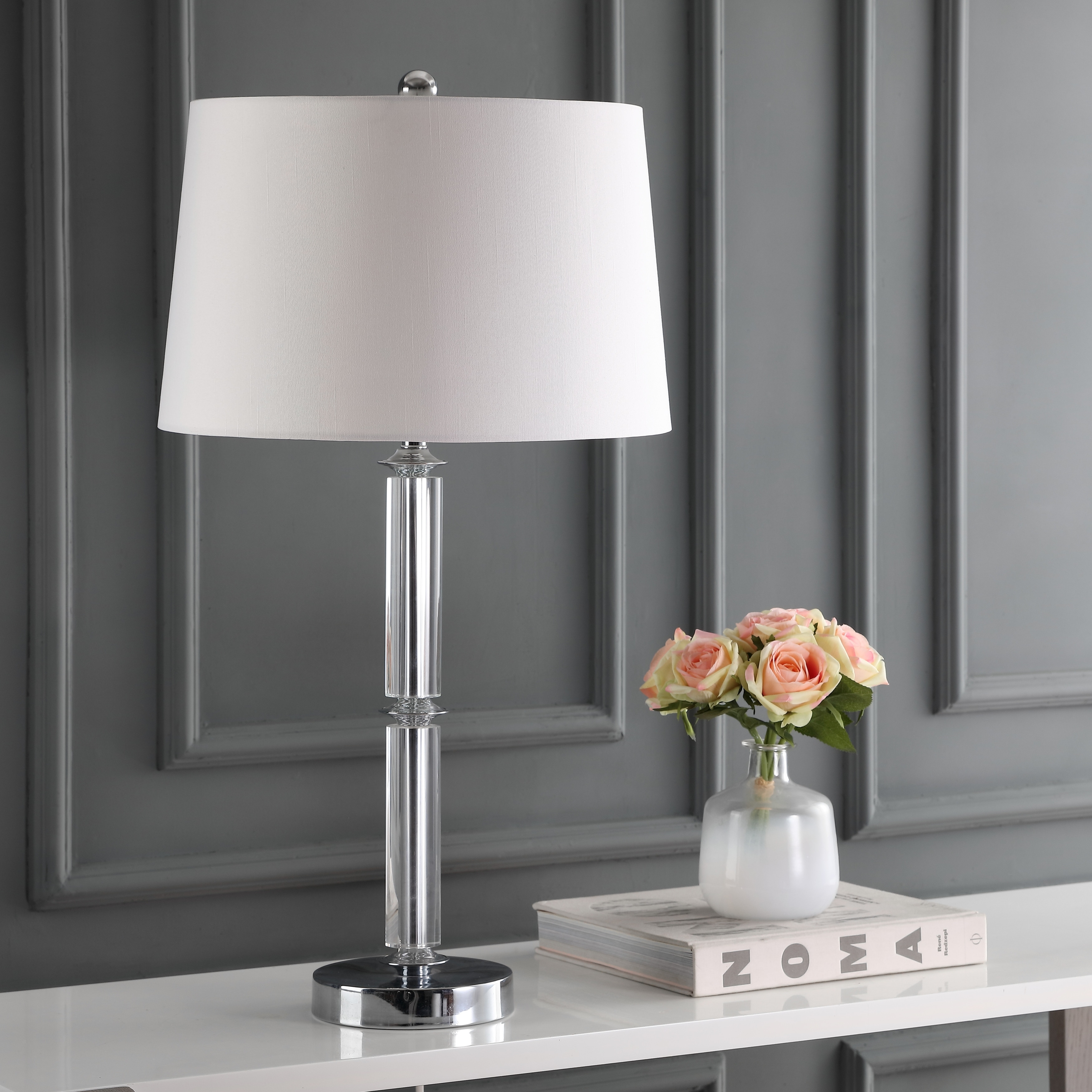 SAFAVIEH Lighting Idalina Glam Crystal Table Lamp Set of 2, 28.5-Inch - 16Wx16Dx29H