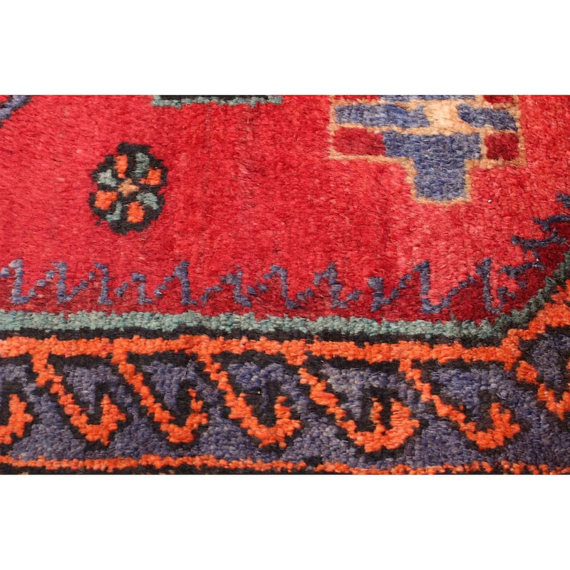ECARPETGALLERY Hand-knotted Andelz Red Wool Rug - 4'6 x 8'1