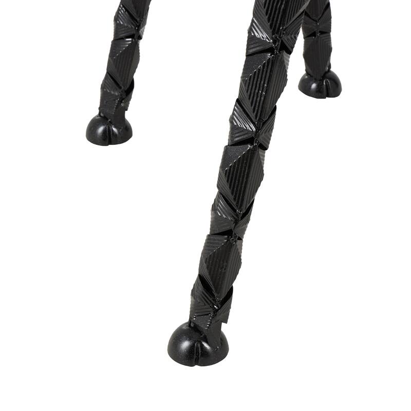 Metal Giraffe Indoor Outdoor Tall Garden Sculpture - Black - Roche River Decor