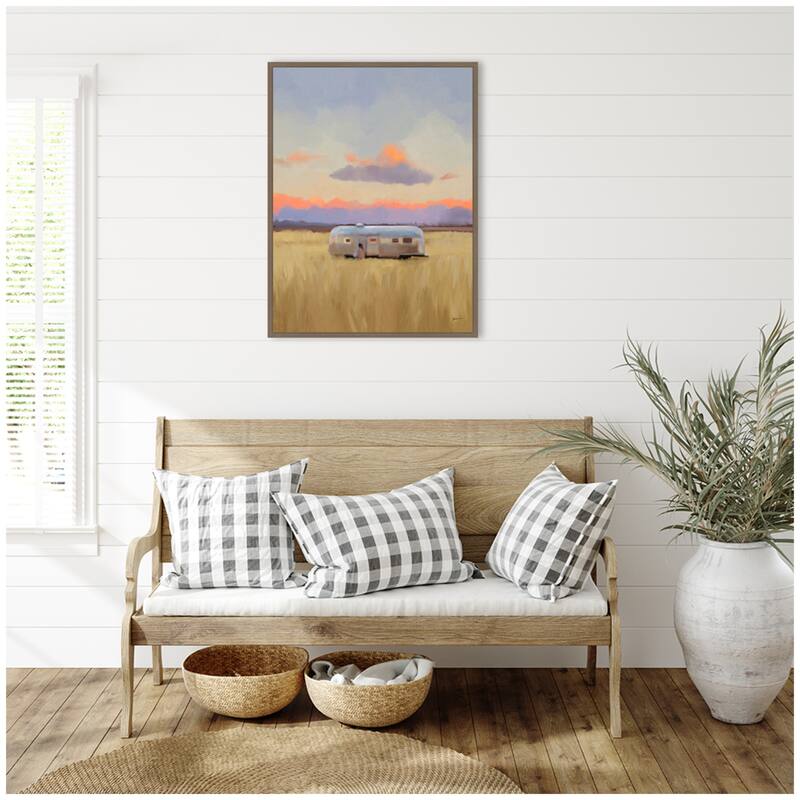 Kate and Laurel Solitude by Mary Sparrow Framed Canvas Wall Art Print