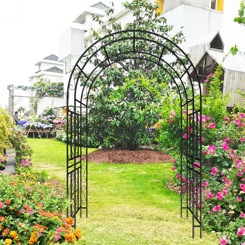 Metal Garden Arch Climbing Plants Support Rose Arch Outdoor
