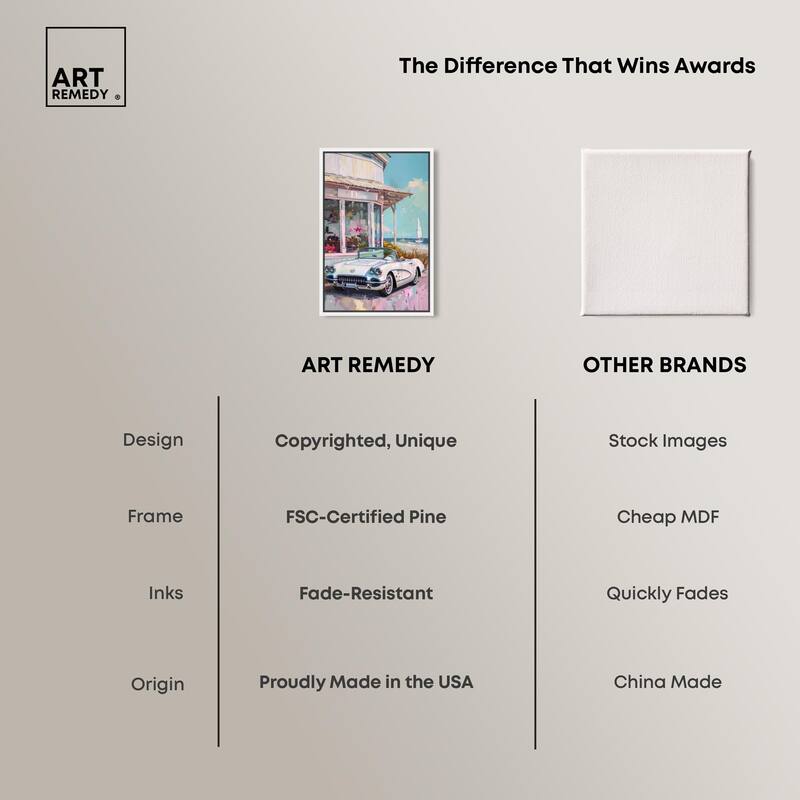 Classic Beach Store Canvas by Art Remedy