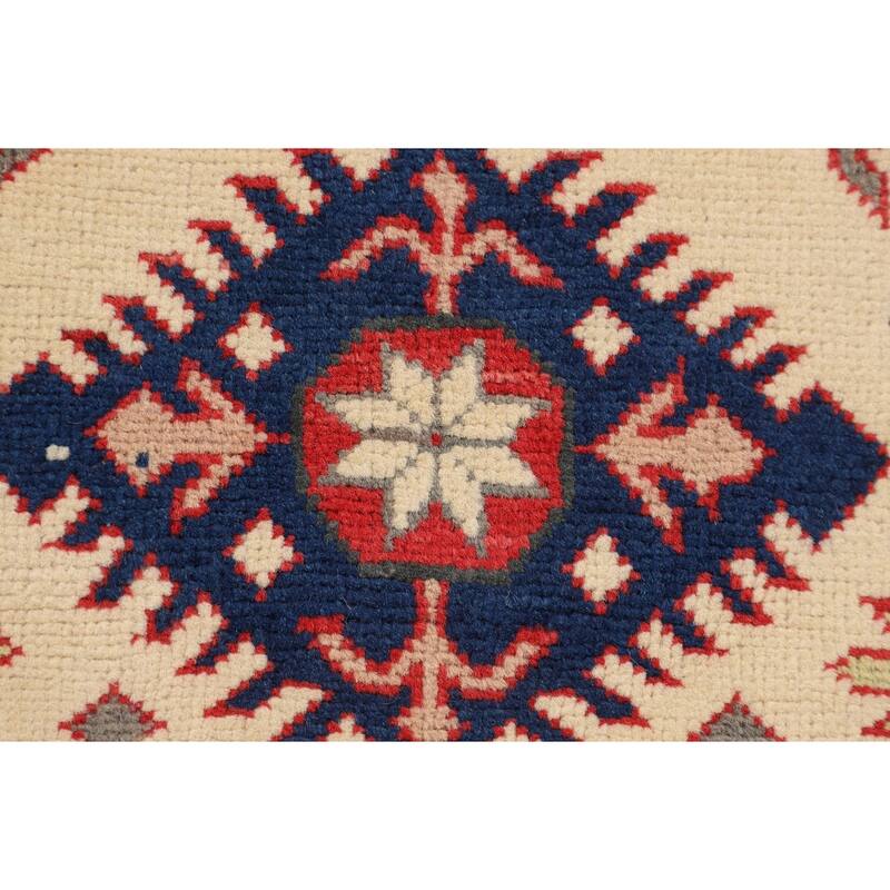 Kazak Foyer Rug Hand-Knotted Traditional Wool Carpet - 2'11" x 4'0"
