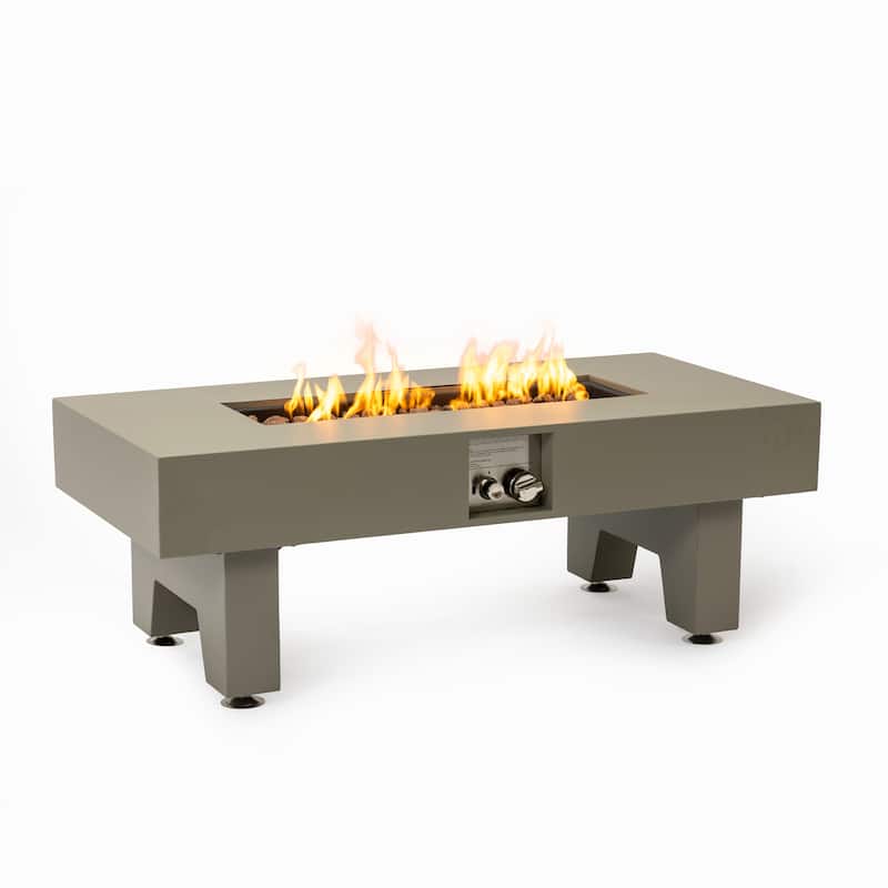 42_inch Iron Fire Pit Table - Grey