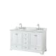 Option White, Chrome Trim, White Carrara Marble Top